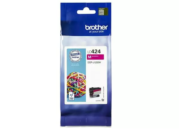 Een Inktcartridge Brother LC-424M rood koop je bij Den Otter Kantoorpartners B.V.