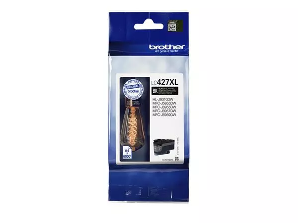 Een Inktcartridge Brother LC-427XLBK zwart koop je bij Clippz! Office Supplies