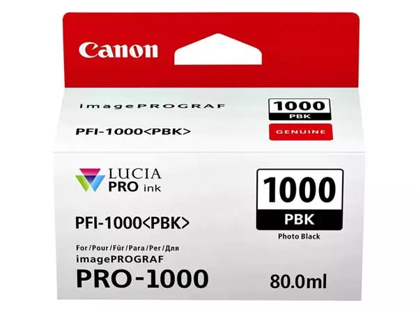 Een Inktcartridge Canon PFI-1000 foto zwart koop je bij All Office Kuipers BV