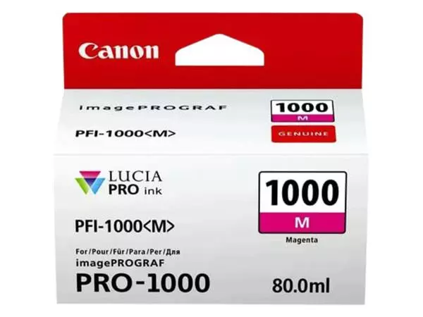 Een Inktcartridge Canon PFI-1000 rood koop je bij Continu Kantoor