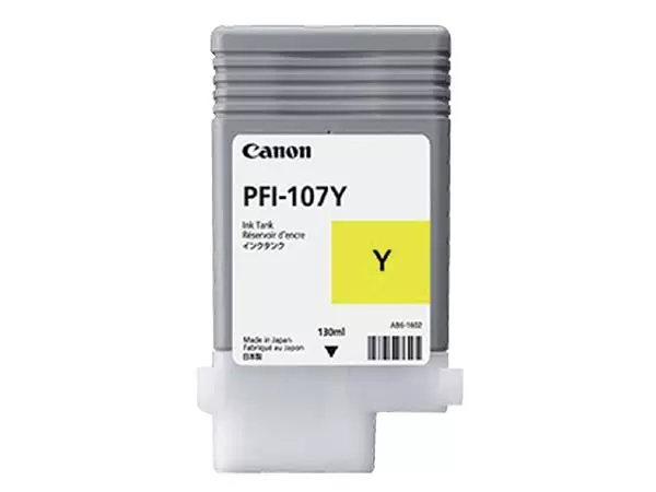 Een Inktcartridge Canon PFI-107 geel koop je bij Schellen Boek- en Kantoorboekhandel