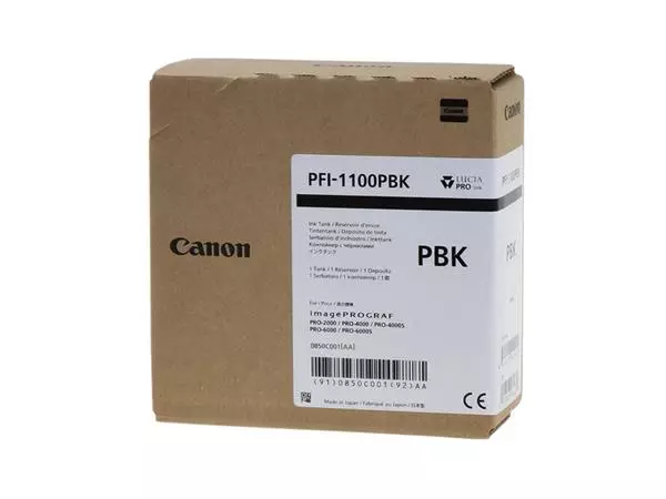 Een Inktcartridge Canon PFI-1100 foto zwart koop je bij All Office Kuipers BV
