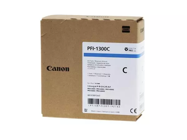 Een Inktcartridge Canon PFI-1300 blauw koop je bij De Rijk Kantoorshop