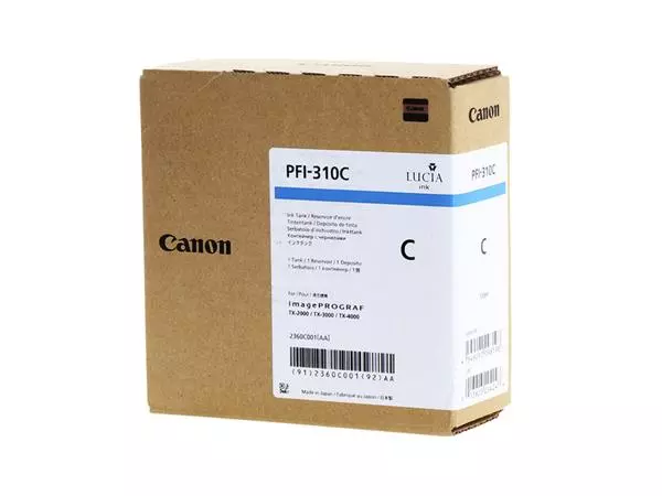 Een Inktcartridge Canon PFI-310 blauw koop je bij All Office Kuipers BV