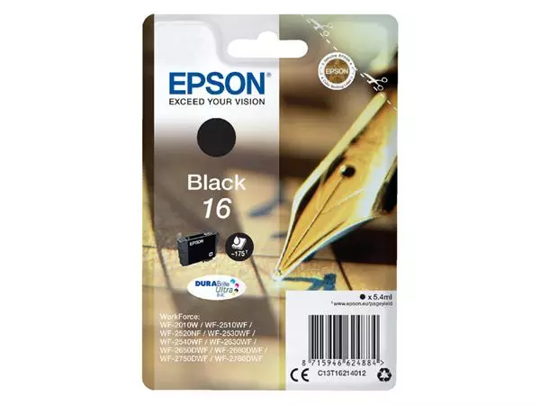 Buy your Inktcartridge Epson 16 T1621 zwart at QuickOffice BV