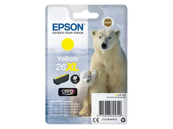 Een Inktcartridge Epson 26XL T2634 geel koop je bij Topkantoor Repro Creatief