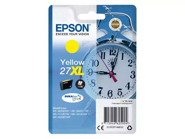 Een Inktcartridge Epson 27XL T2714 geel koop je bij Egner kantoorspecialisten