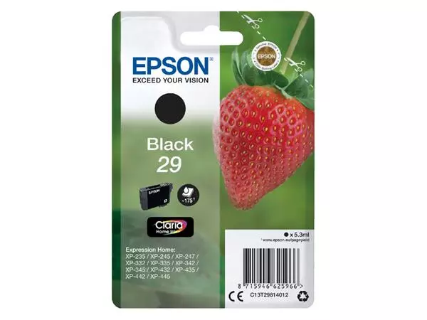 Een Inktcartridge Epson 29 T2981 zwart koop je bij De Joma BV