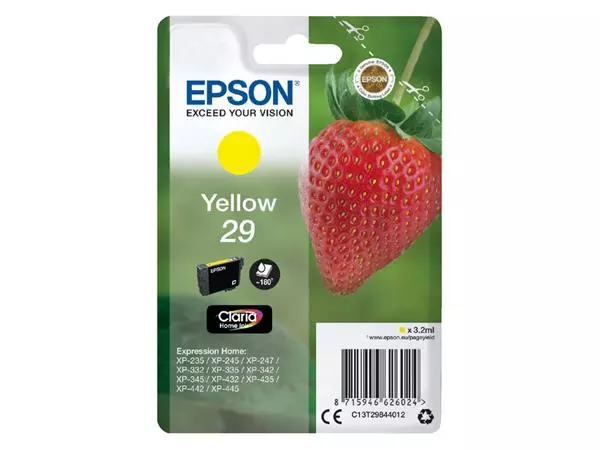Een Inktcartridge Epson 29 T2984 geel koop je bij De Joma BV
