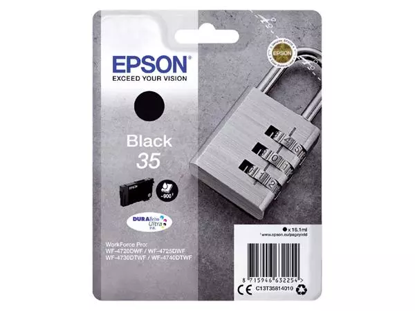 Een Inktcartridge Epson 35 T3581 zwart koop je bij All Office Kuipers BV