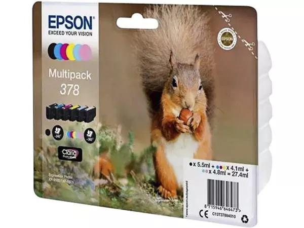 Een Inktcartridge Epson 378 T3798 6 kleuren koop je bij Sysdicom BV