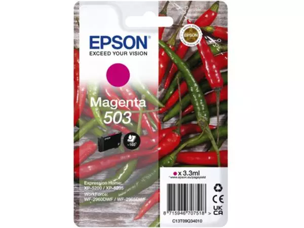 Een Inktcartridge Epson 503 T09Q34 rood koop je bij De Joma BV