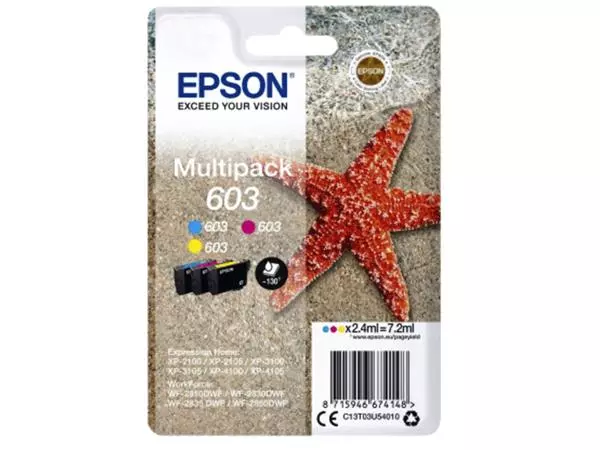 Een Inktcartridge Epson 603 T03U5 3 kleuren koop je bij Topkantoor Repro Creatief