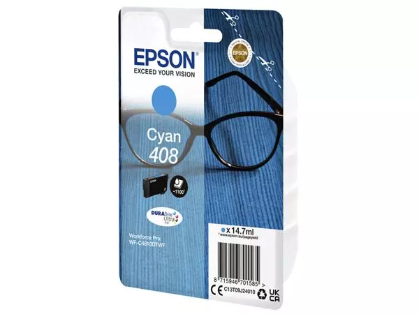 Een Inktcartridge Epson T09J240 408 blauw koop je bij All Office Kuipers BV