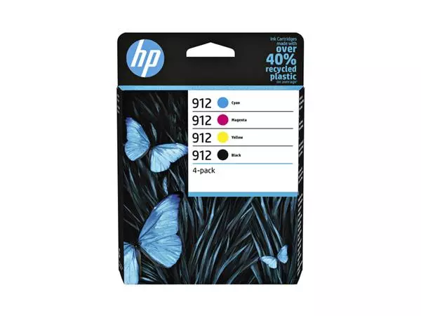 Een Inktcartridge HP 6ZC74AE 912 zwart + 3 kleuren koop je bij QuickOffice BV