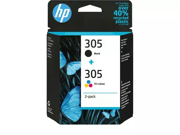 Een Inktcartridge HP 6ZD17AE 305 zwart + 3 kleuren koop je bij All Office Kuipers BV