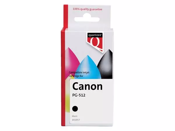 Een Inktcartridge Quantore alternatief tbv Canon PG-512 zwart koop je bij QuickOffice BV