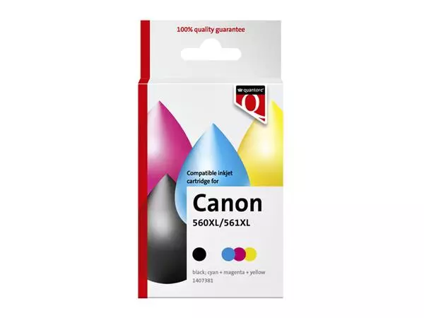 Een Inktcartridge Quantore alternatief tbv Canon PG560XL CL561XL zwart + kleuren koop je bij iPlusoffice