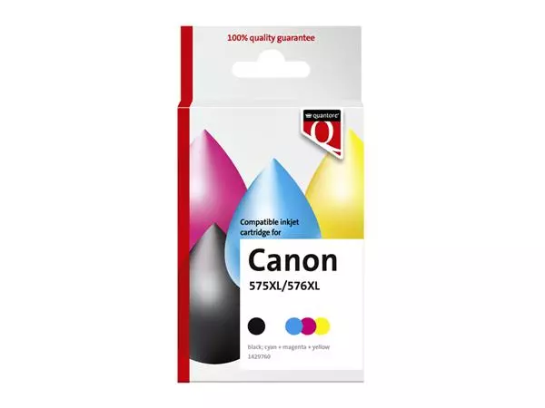 Inktcartridge Quantore alternatief tbv Canon Pg-575XL Cl-576XL zwart + kleur