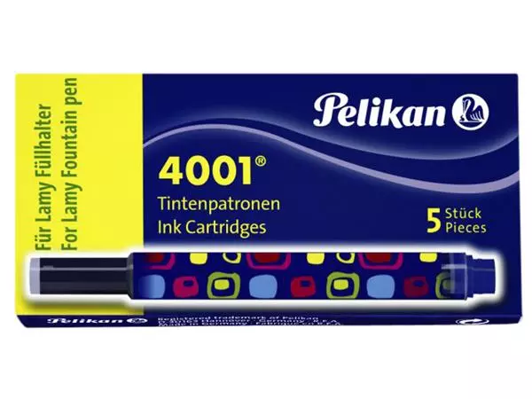 Een Inktpatroon Pelikan 4001 tbv Lamy vulpen blauw koop je bij Egner kantoorspecialisten