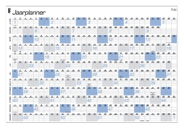 Een Jaarplankalender 2025 Quantore A1 84x57cm koop je bij All Office Kuipers BV