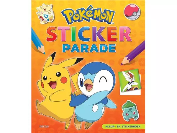 Een Kleur-en stickerboek Deltas Pokémon Sticker Parade koop je bij De Rijk Kantoorshop