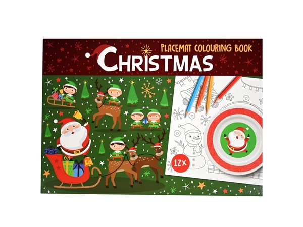 Een Kleurboek Kerst placemets A3 12 vellen koop je bij Clippz! Office Supplies