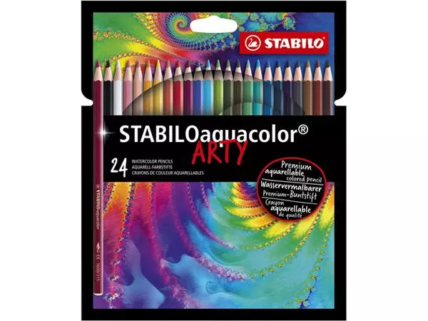 Kleurpotloden STABILO 1624 aquacolor Arty assorti etui à 24 stuks