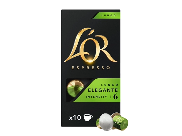 Een Koffiecups L'Or espresso Lungo Elegante 10 stuks koop je bij Kantoorboekhandel Van Atten