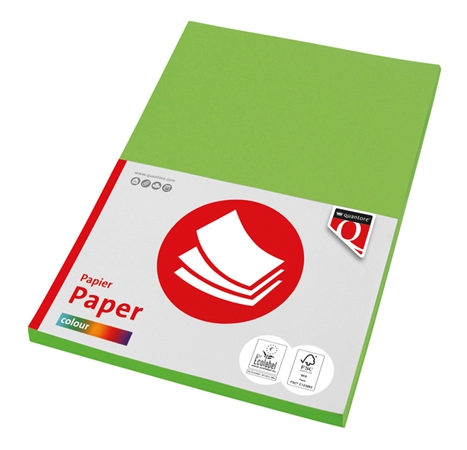 Een Kopieerpapier Quantore Colour A4 160gr helgroen 50 vel koop je bij Continu Kantoor