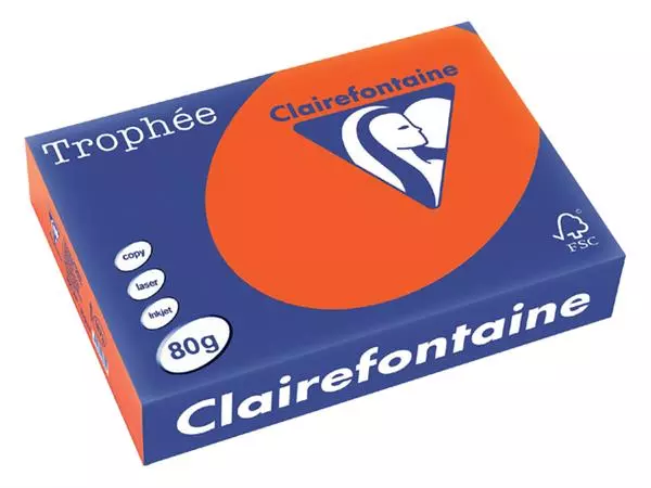 Een Kopieerpapier Trophee A4 80gr cardinaalrood 500vel koop je bij De Joma BV