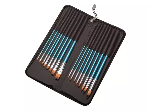 Een Kwasten set Conda synthetisch 16 stuks in etui koop je bij QuickOffice BV