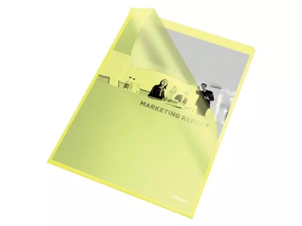 Een L-map Esselte standaard A4 0.11mm PP geel koop je bij All Office Kuipers BV