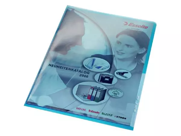 Een L-map Leitz Premium lasnaad copy safe 0.15mm PVC A4 blauw koop je bij De Joma BV