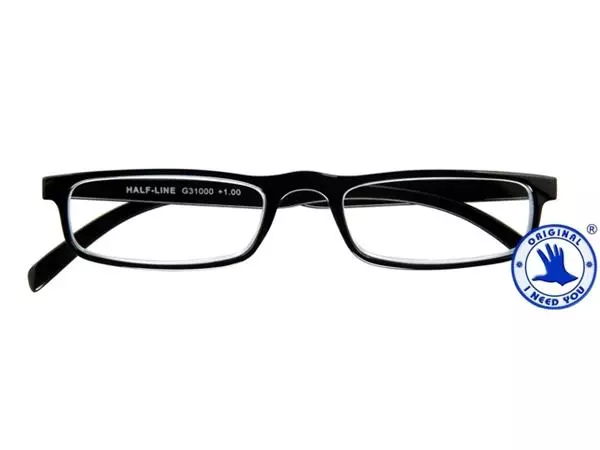 Een Leesbril I Need You +1.00dpt Half-line zwart koop je bij All Office Kuipers BV