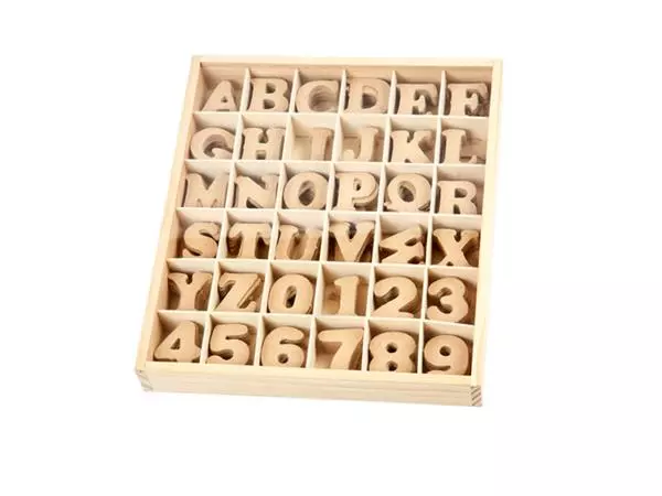 Letters en cijfers Creativ Company 4cm 288 stuks MDF