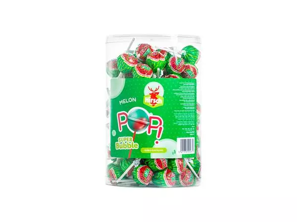 Een Lolly Hirsch super bubble melon 100x17 gram koop je bij Kantorice office & business supplies