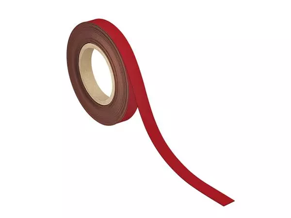 Een Magneetband MAUL beschrijf- wisbaar 10mx20mmx1mm rood koop je bij BeteS