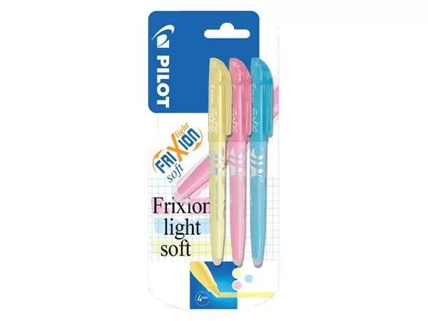 Een Markeerstift PILOT friXion soft pastel 3st assorti koop je bij All Office Kuipers BV