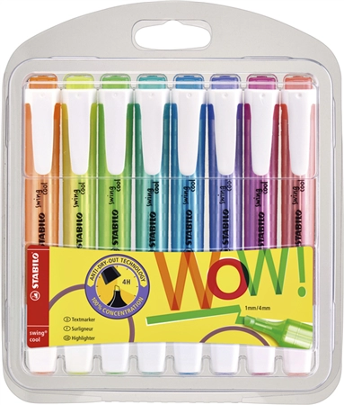 Een Markeerstift STABILO Swing cool 275/8 Wow assorti etui à 8 stuks koop je bij Sysdicom BV