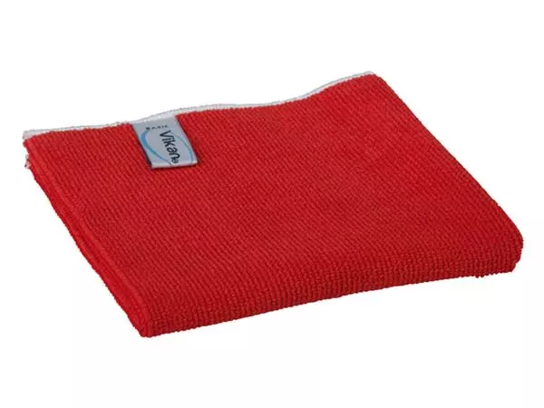 Buy your Microvezeldoek Vikan Basic 32x32cm rood at QuickOffice BV