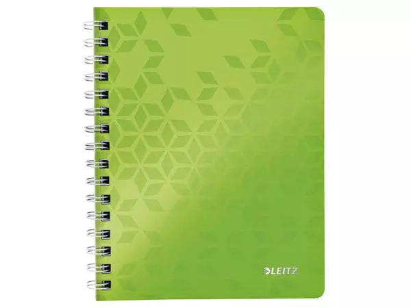 Een Notitieboek Leitz WOW A5 lijn spiraal PP groen koop je bij All Office Kuipers BV