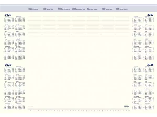 Een Onderlegblok 2025 Brepols Office Mate 7dagen/1pagina 41.2x59cm koop je bij Quality Office Supplies