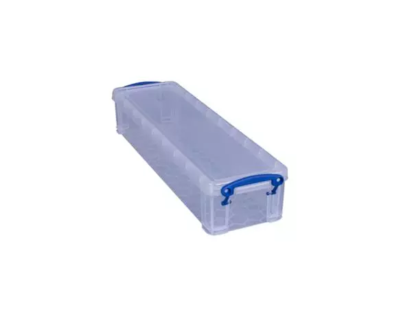 Een Opbergbox Really Useful 1.5 liter 355x100x70mm transparant wit koop je bij De Joma BV