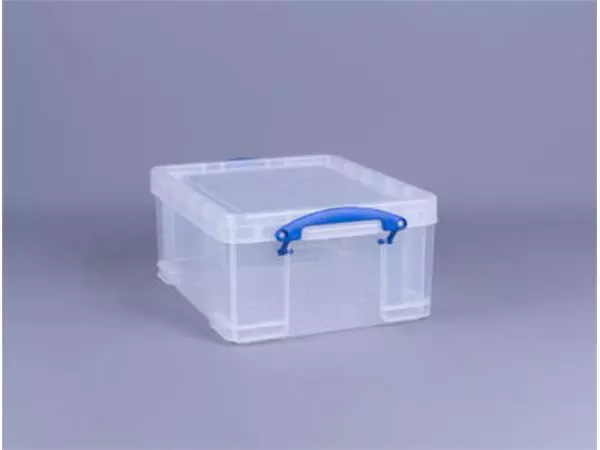 Een Opbergbox Really Useful 21 liter 450x350x200mm transparant wit koop je bij Supply Mij