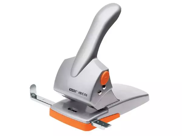 Een Perforator Rapid Fashion HDC65 heavy duty 65 vel zilver/oranje koop je bij VDP Office