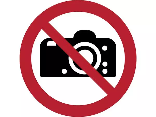 Een Pictogram Tarifold fotografie verboden ø200mm koop je bij De Joma BV