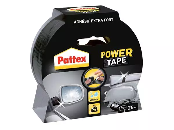 Een Plakband Pattex 50mmx25m power tape zwart koop je bij All Office Kuipers BV