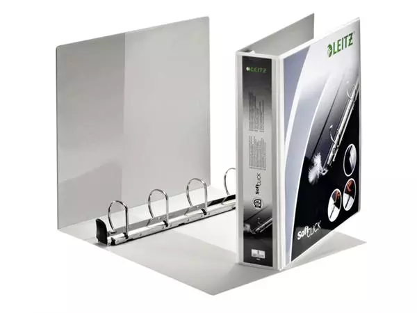 Een Presentatieringband Leitz SoftClick A4 Maxi 4-rings D-mech 40mm wit koop je bij De Rijk Kantoorshop