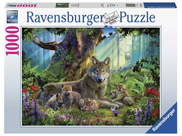 Een Puzzel Familie wolf in het bos koop je bij All Office Kuipers BV